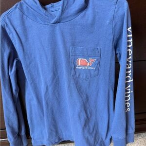 Vineyard Vines Kids Royal Blue Whale Pocket Long-Sleeve Tee